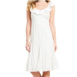 Antonio Melani White Ruffle Dress